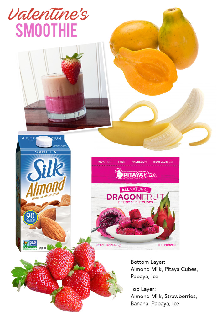 Valentine's Smoothie Ingredients