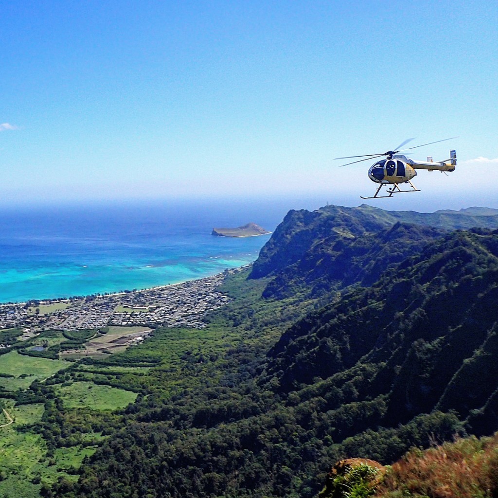 Kuliouou Ridge Trail Summit Helicopter