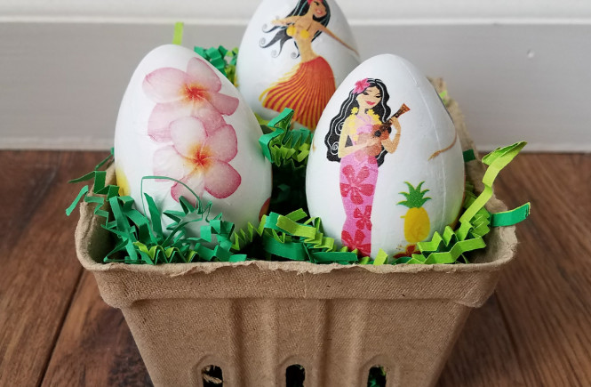 Hula Girl Easter Eggs