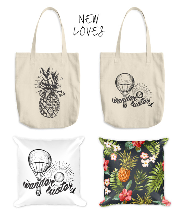 Shop Aloha Lovely Totes and Pillows