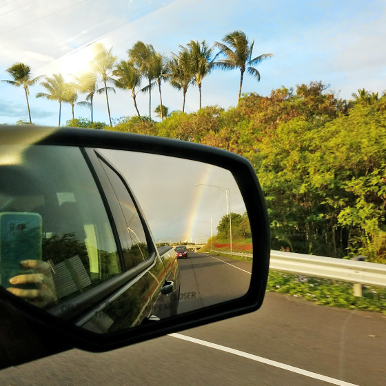 Aloha Lovely Rearview Rainbow