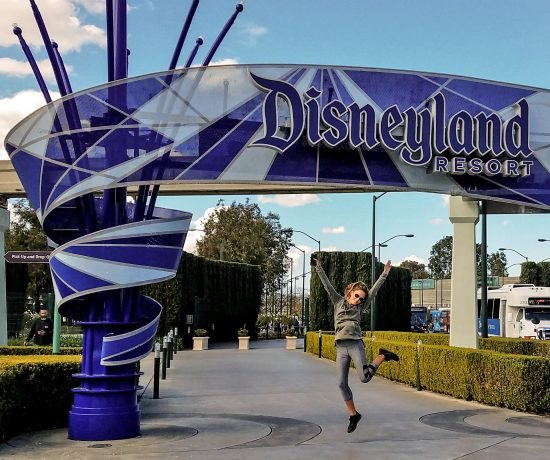 Disneyland Sign Entrance Jump