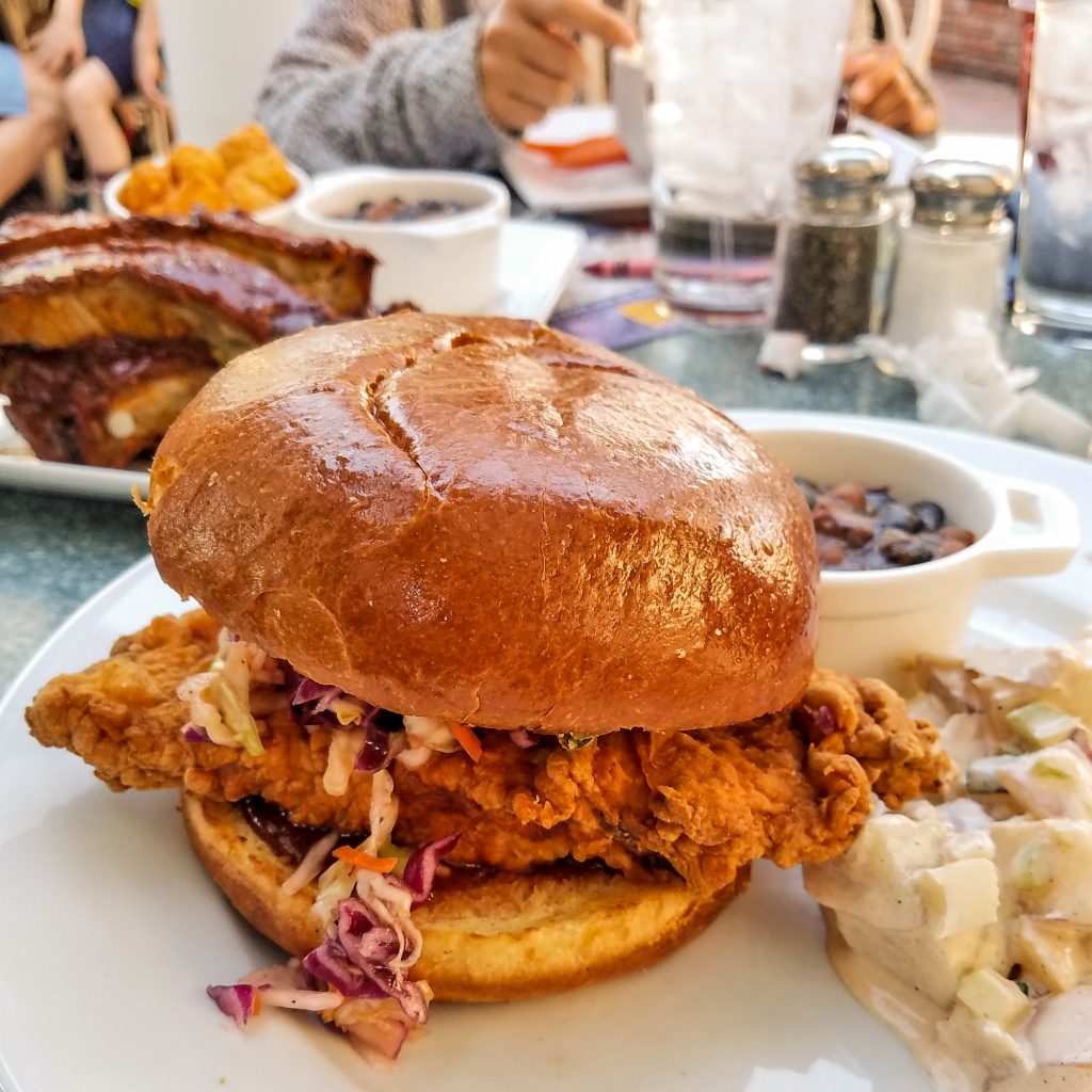 Fried Chicken Sandwich at River Belle Terrace Disneyland