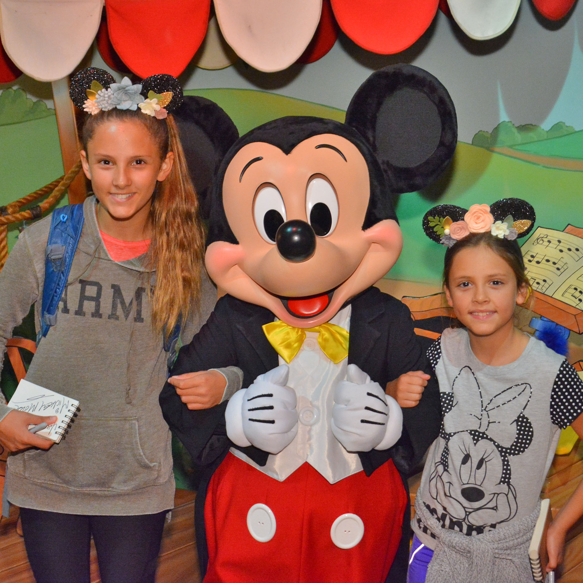 Girls with Mickey Mouse