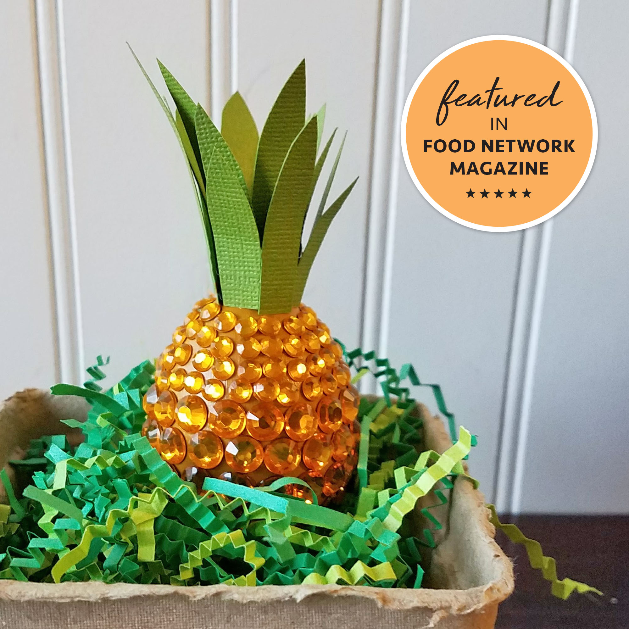 Tropical Sparkle DIY Pineapple Easter Eggs Aloha Lovely