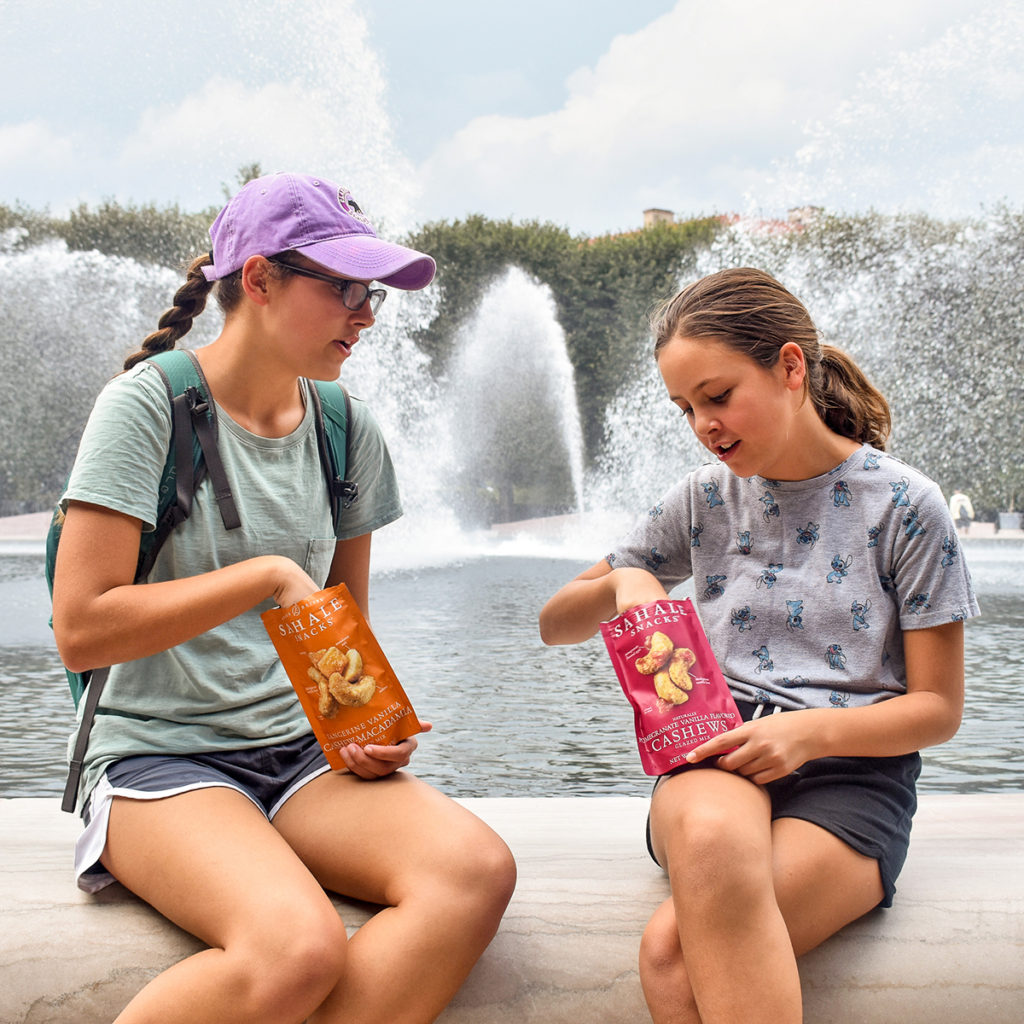 kids eating sahale snacks