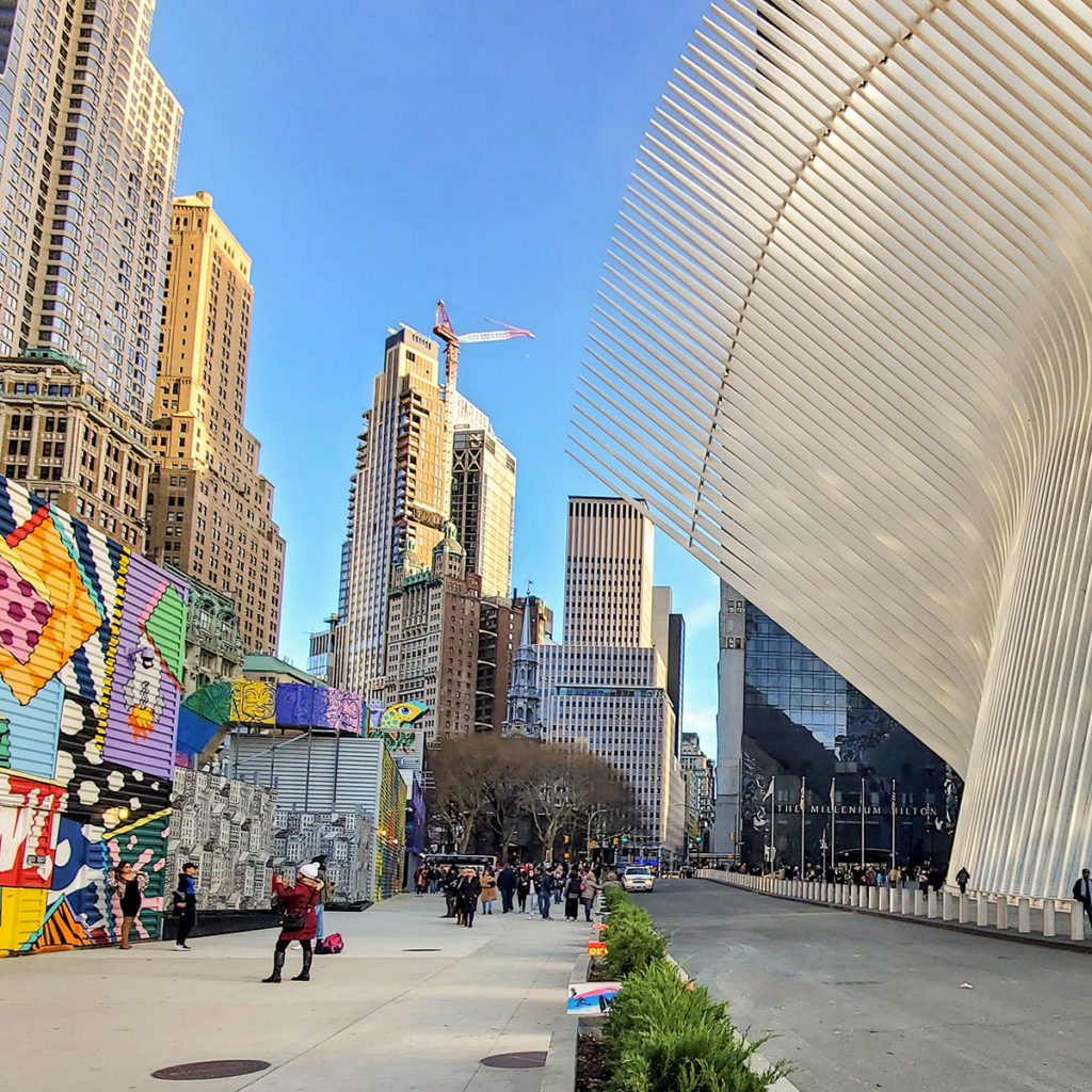 9/11 Memorial NYC Cityscape