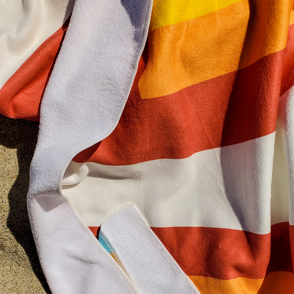aloha rainbow beach towel